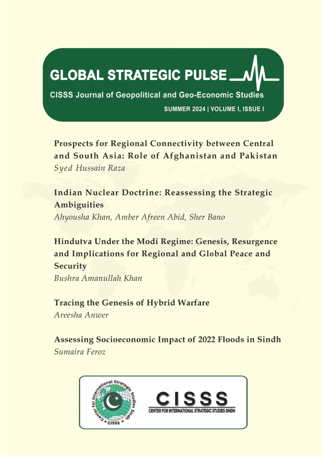 					View Vol. 1 No. 1 (2024): Global Strategic Pulse
				